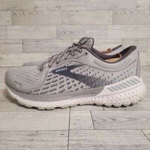 Women’s Brooks Adrenaline GTS 21 Grey Athletic Running Sneakers Shoes Size 8